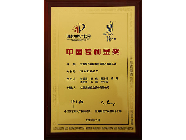 第21届中国专利金奖